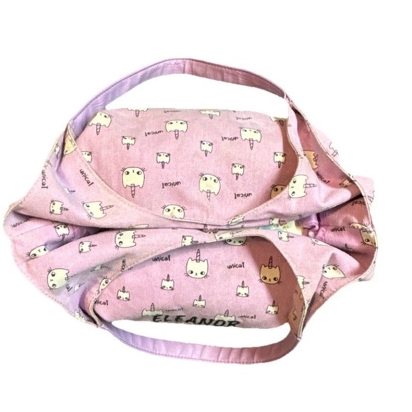 Pink Cat Print Tote Bag - Picture 14 of 14